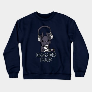 Cute Gamer Pup Social Distancing Like a Boss Crewneck Sweatshirt